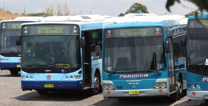 Premier Illawarra Mercedes O500LE Volgren CR228L 6994MO & MAN 18.280 Custom CB50HCL MO9248